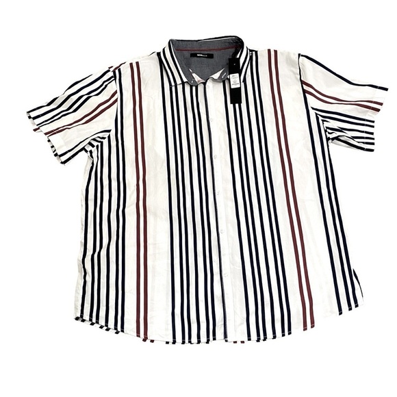 NOVA MEN - SIZE 3X - NWT - 100% COTTON - SPORTY- RED WHITE AND BLUE. B3 - Picture 3 of 11